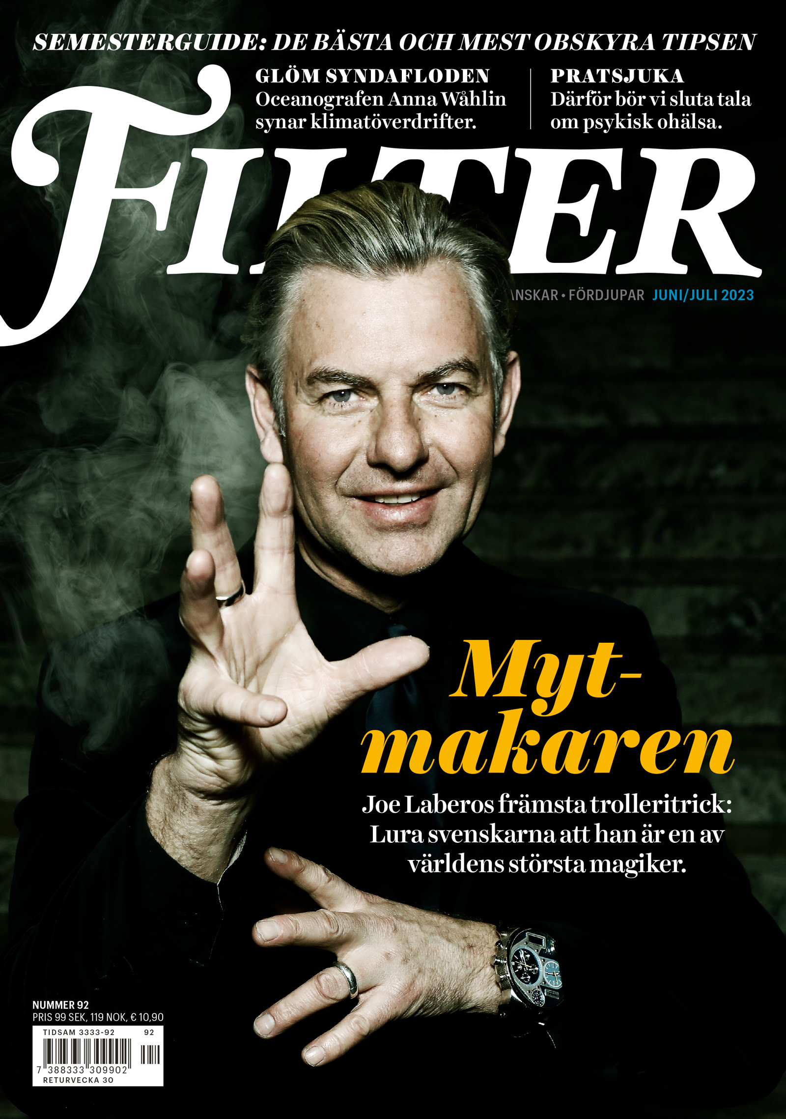 Porträtt på Joe Labero som mytmakare.