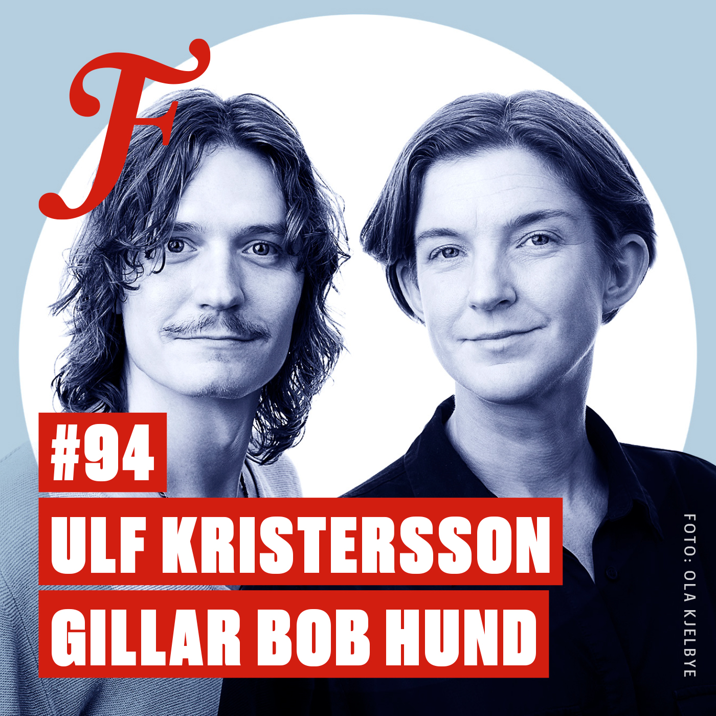 Porträtt på Oskar Sonn Lindell och Madelene Pollnow och texten "Ulf Kristersson gillar Bob Hund".