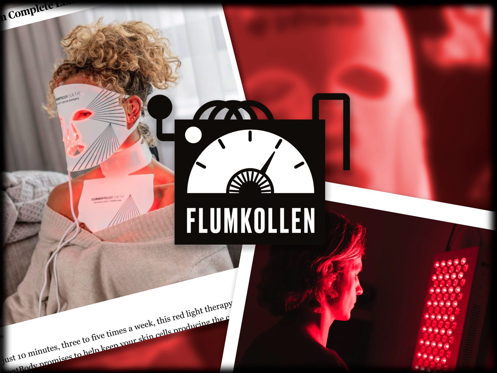 Bilden visar två bilder på olika typer av rödljusbehandling.