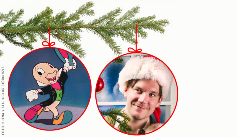 Julkulor där Benjamin Syrsa är i den ena och Christopher Garplind är i den andra.