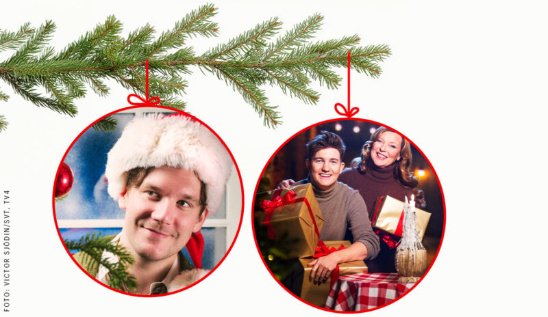 Julkulor där Christopher Garplind är i ena och Bingolottos Lotta Engberg och Daniel Norberg är i den andra.