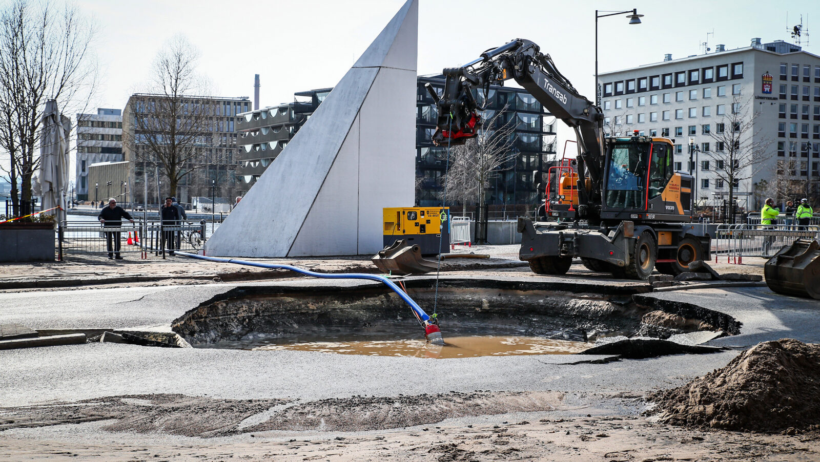 Ett slukhål i centrala Jönköping