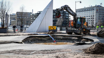 Ett slukhål i centrala Jönköping